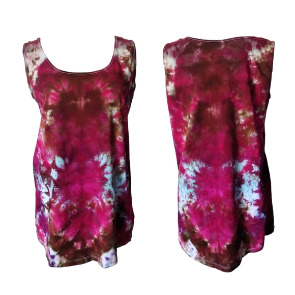 1X Tie Dye Tank Top Scrunch Designs - Picture 4 of 6